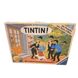 Ravensburger Tintin Jeu denquete Who Kidnapped Professor Calculus Board Game 80s